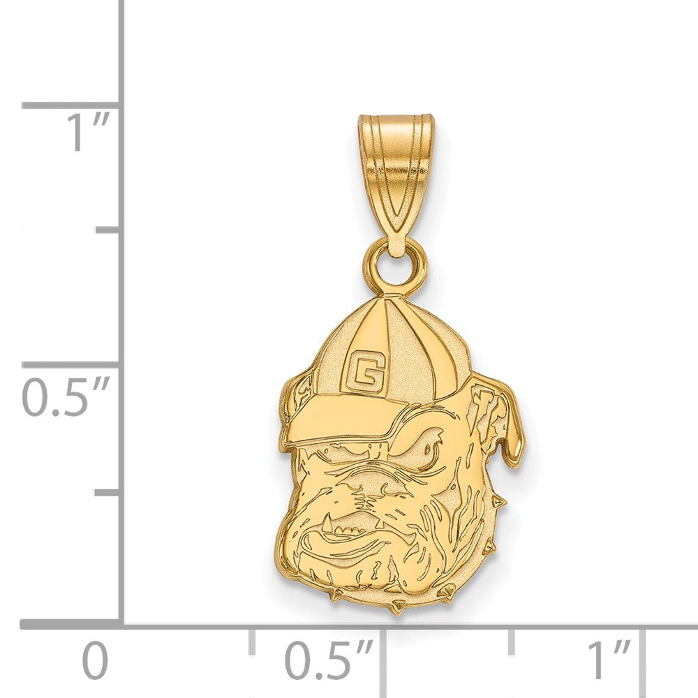 10K Yellow Gold Logoart University Of Georgia Bulldog Medium Pendant