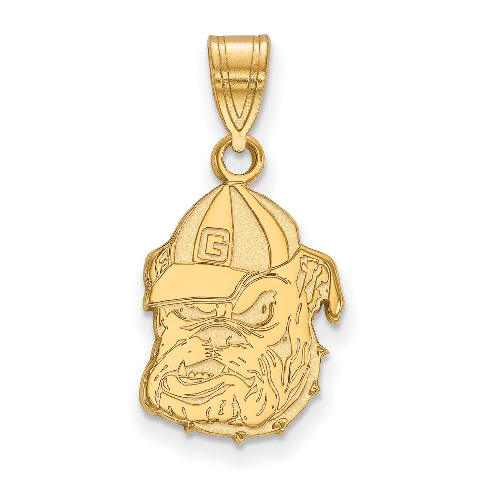 14K Yellow Gold Logoart University Of Georgia Bulldog Medium Pendant