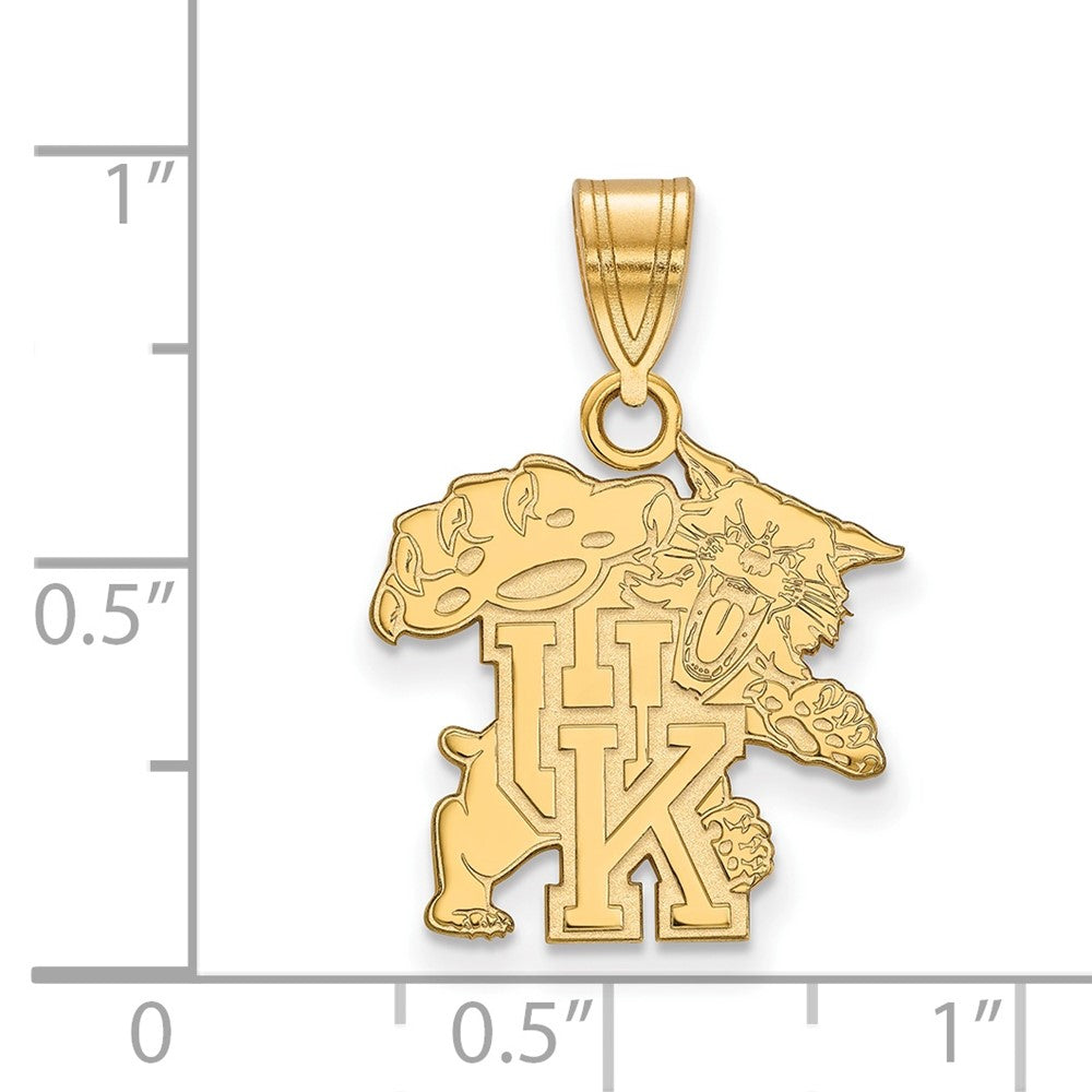 10K Yellow Gold Logoart University Of Kentucky U K Wildcat Medium Pendant