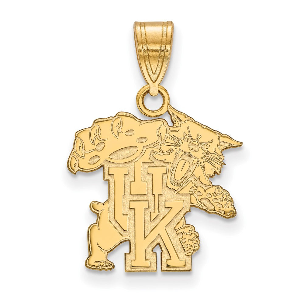 10K Yellow Gold Logoart University Of Kentucky U K Wildcat Medium Pendant