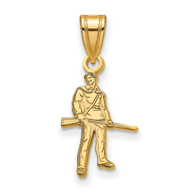 10K Yellow Gold Logoart West Virginia University Mountaineer Medium Pendant