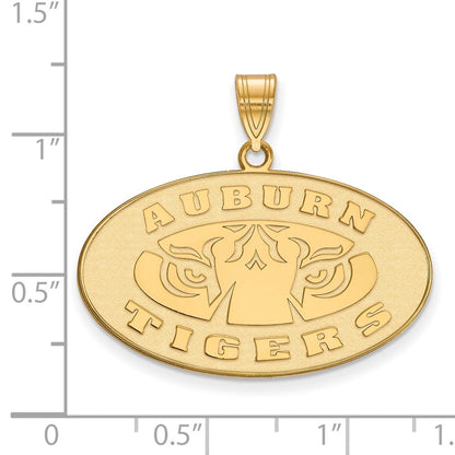 10K Yellow Gold Logoart Auburn Tigers Large Pendant
