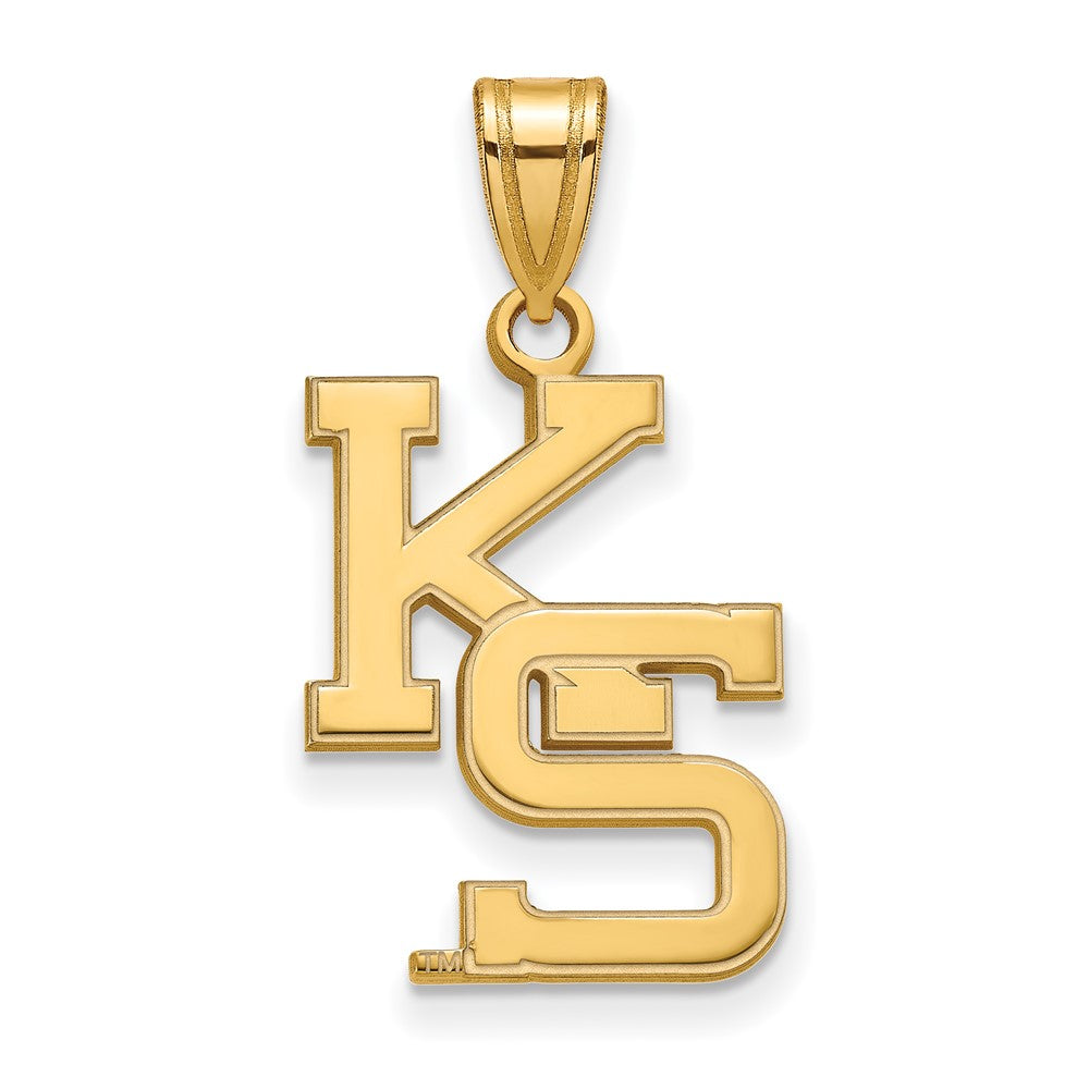 14K Yellow Gold Logoart Kansas State University K S Large Pendant