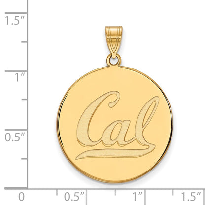 10K Yellow Gold Logoart University Of California Berkeley Extra Large Disc Pendant