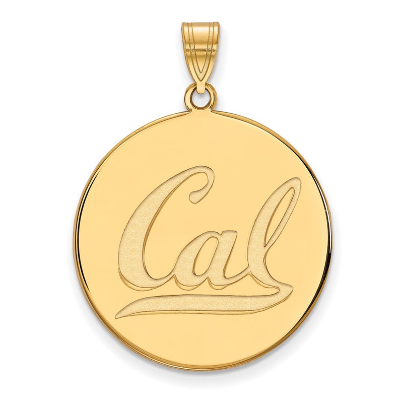 14K Yellow Gold Logoart University Of California Berkeley Extra Large Disc Pendant
