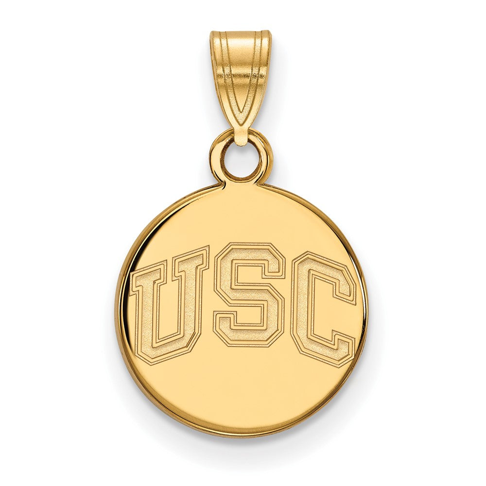 10K Yellow Gold University Of Southern California U S C Small Disc Pendant