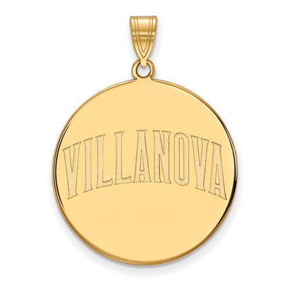14K Yellow Gold Logoart Villanova University Extra Large Disc Pendant