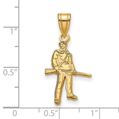 14K Yellow Gold Logoart West Virginia University Mountaineer Large Pendant