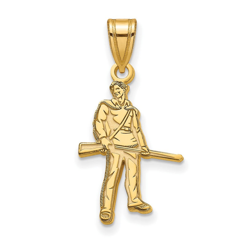 14K Yellow Gold Logoart West Virginia University Mountaineer Large Pendant