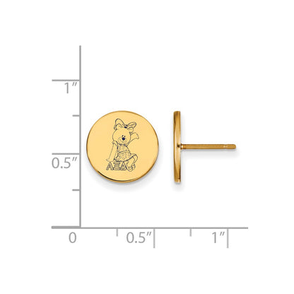 Gold Plated Sterling Silver Logoart Alpha Xi Delta Sorority Symbol Color Enamel Post Earrings