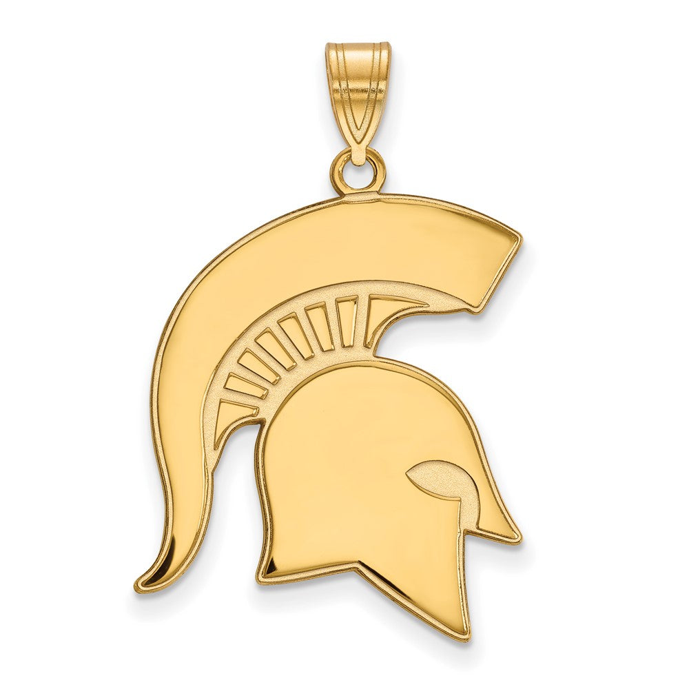 14K Yellow Gold Logoart Michigan State University Spartan Extra Large Pendant