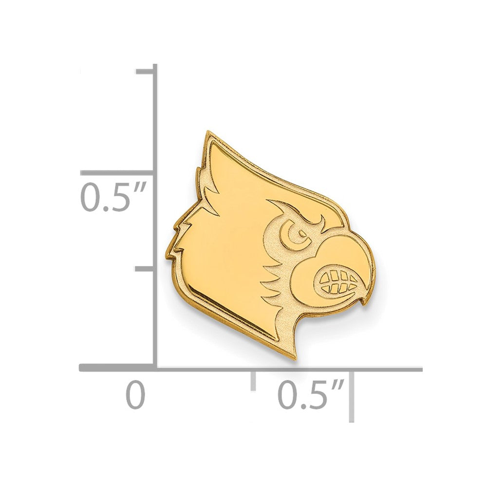 14K Yellow Gold Gold Logoart University of Louisville Cardinal Lapel Pin