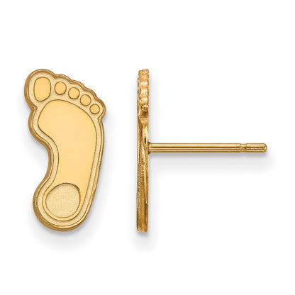 10K Yellow Gold Logoart University Of North Carolina Tar Heel Small Post Earrings