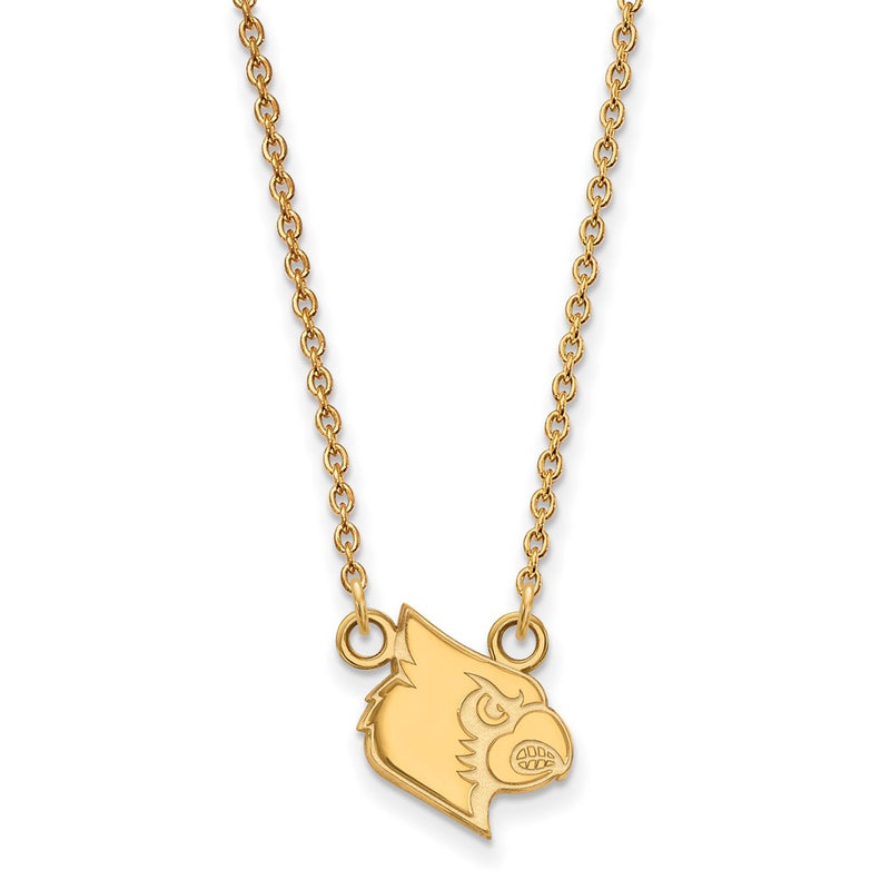 14k-yellow-gold-logoart-university-of-louisville-cardinal-small-pendant-18-inch-necklace-4y050ul-18