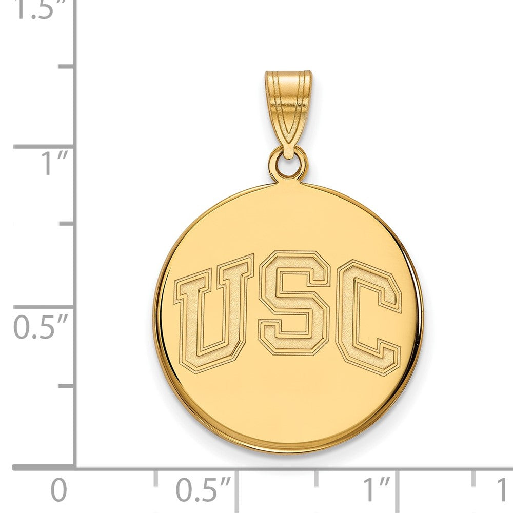 10K Yellow Gold University Of Southern California U S C Large Disc Pendant