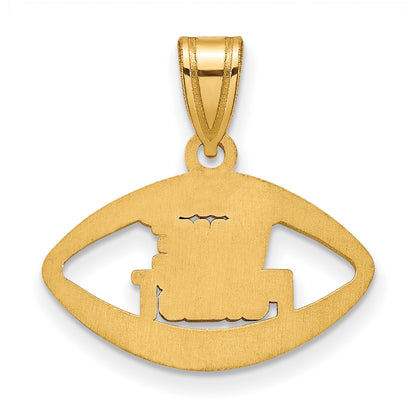 Gold Plated Sterling Silver Logoart Wake Forest University W F Deacon Football Pendant