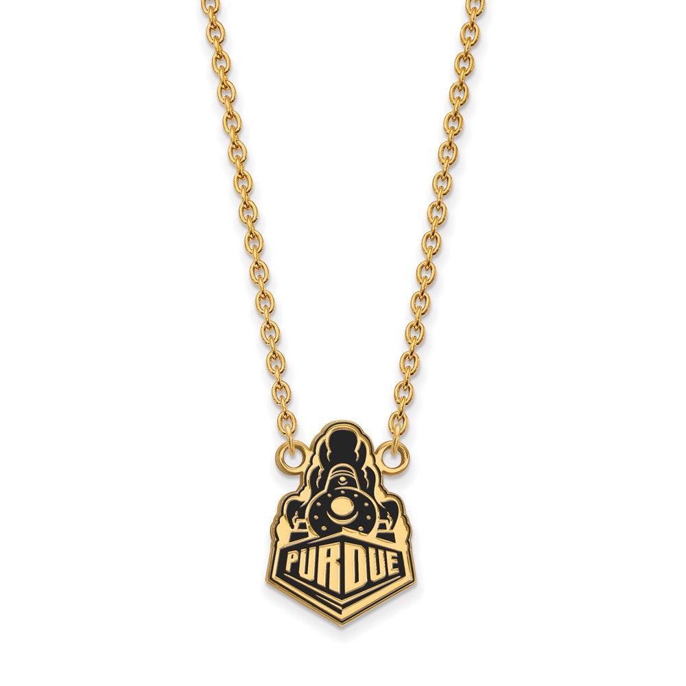 gold-plated-sterling-silver-logoart-purdue-university-boilermakers-train-logo-large-enameled-pendant-18-inch-necklace-gp051pu-18