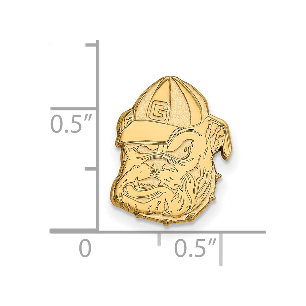 14K Yellow Gold Gold LogoArt University of Georgia Bulldog Lapel Pin