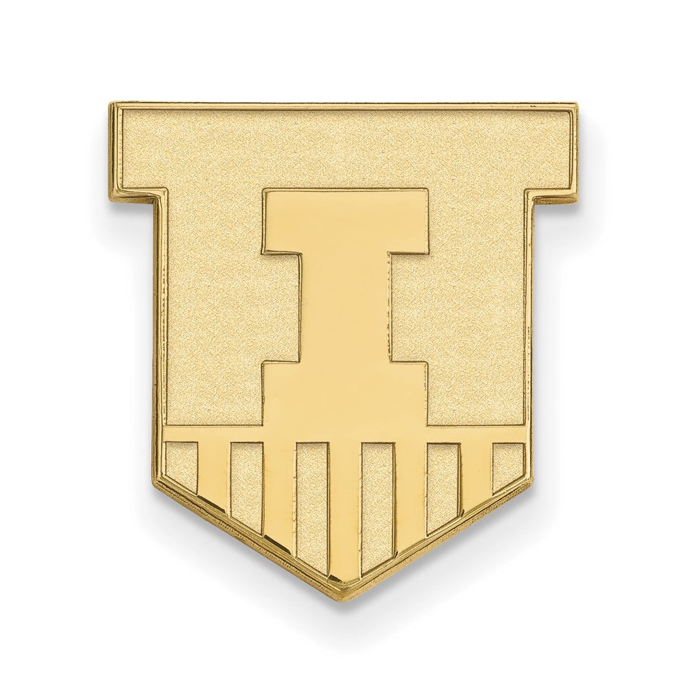 14K Yellow Gold Gold LogoArt University of Illinois Victory Badge Lapel Pin
