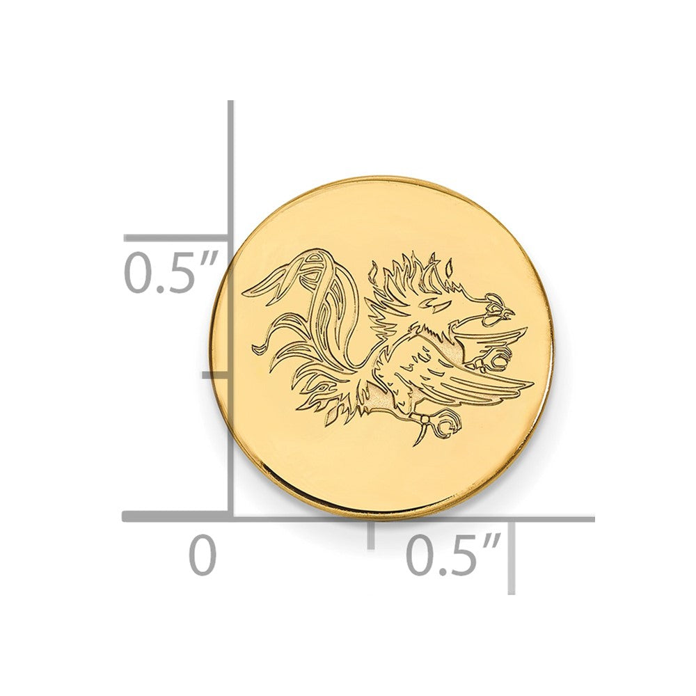 14K Yellow Gold Gold LogoArt University of South Carolina Gamecock Lapel Pin