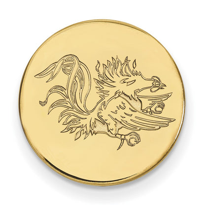 14K Yellow Gold Gold LogoArt University of South Carolina Gamecock Lapel Pin