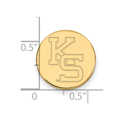 14K Yellow Gold Gold LogoArt Kansas State University K-S Lapel Pin