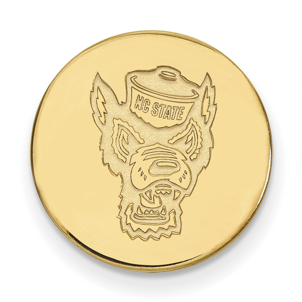 14K Yellow Gold Gold LogoArt North Carolina State University Wolf Lapel Pin