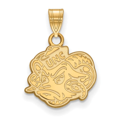 14K Yellow Gold Logoart University Of North Carolina Ram Small Pendant