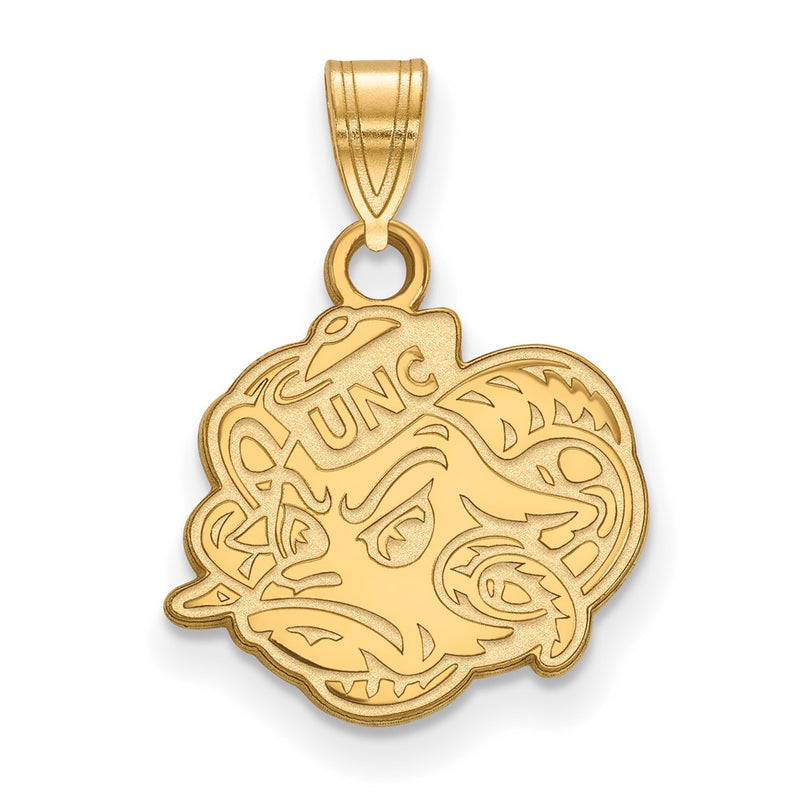 14K Yellow Gold Logoart University Of North Carolina Ram Small Pendant