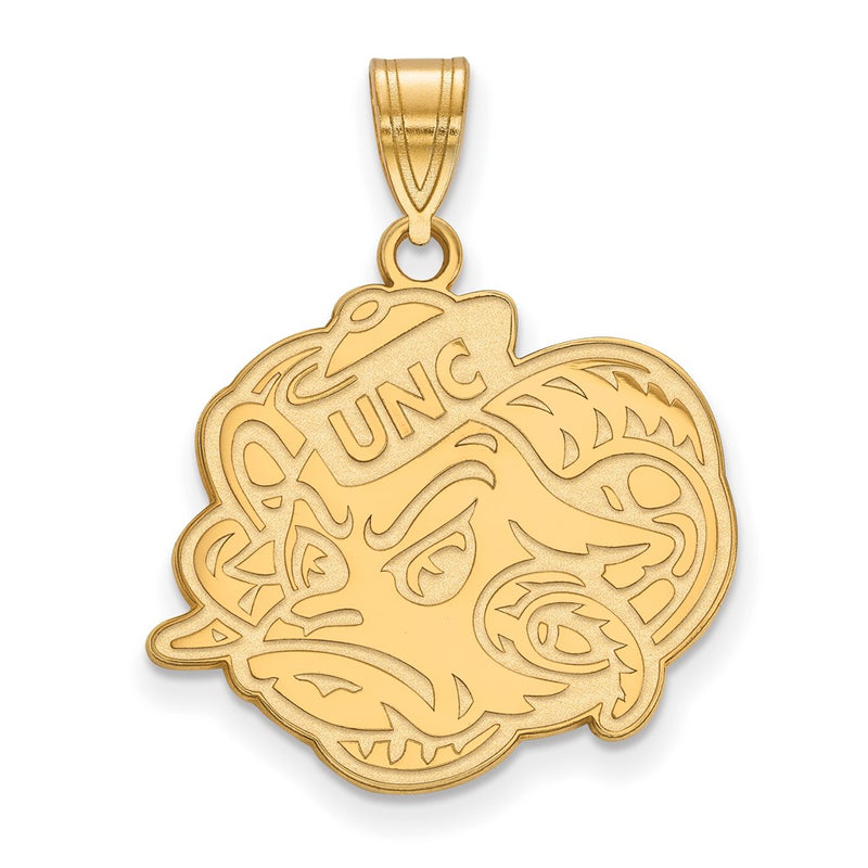 14K Yellow Gold Logoart University Of North Carolina Ram Large Pendant