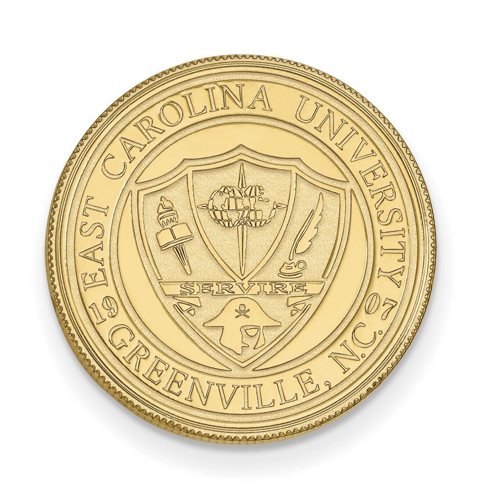 14K Yellow Gold Gold LogoArt East Carolina University Crest Lapel Pin