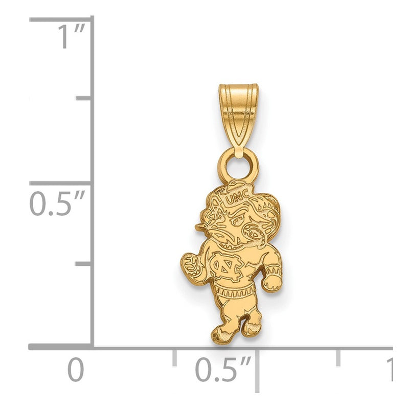 10K Yellow Gold Logoart University Of North Carolina Ram Small Pendant