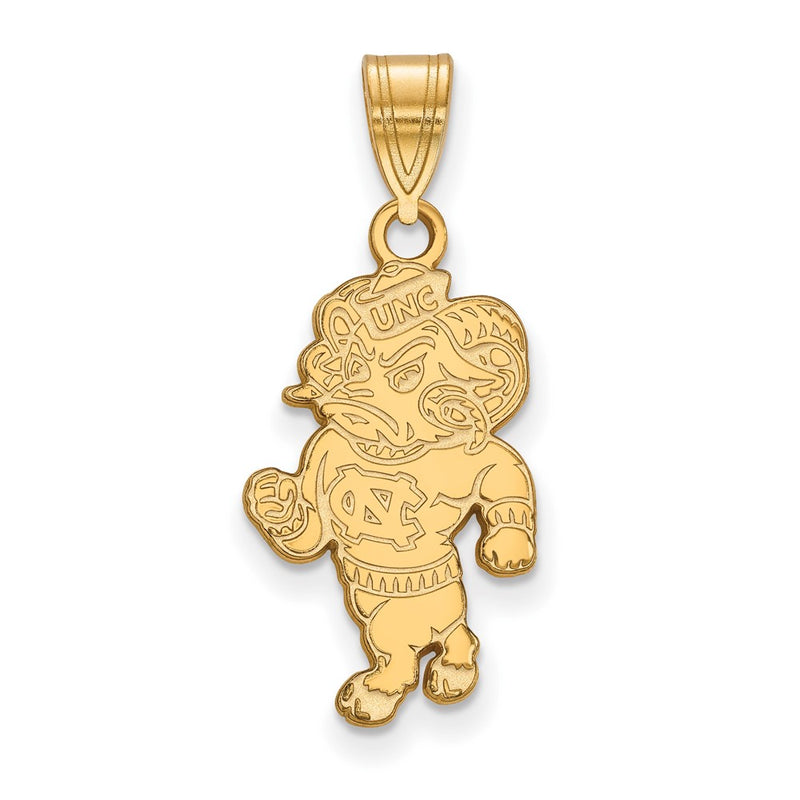 10K Yellow Gold Logoart University Of North Carolina Ram Large Pendant