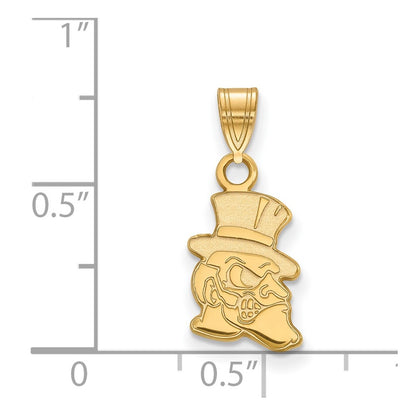 10K Yellow Gold Logoart Wake Forest University Demon Deacon Small Pendant
