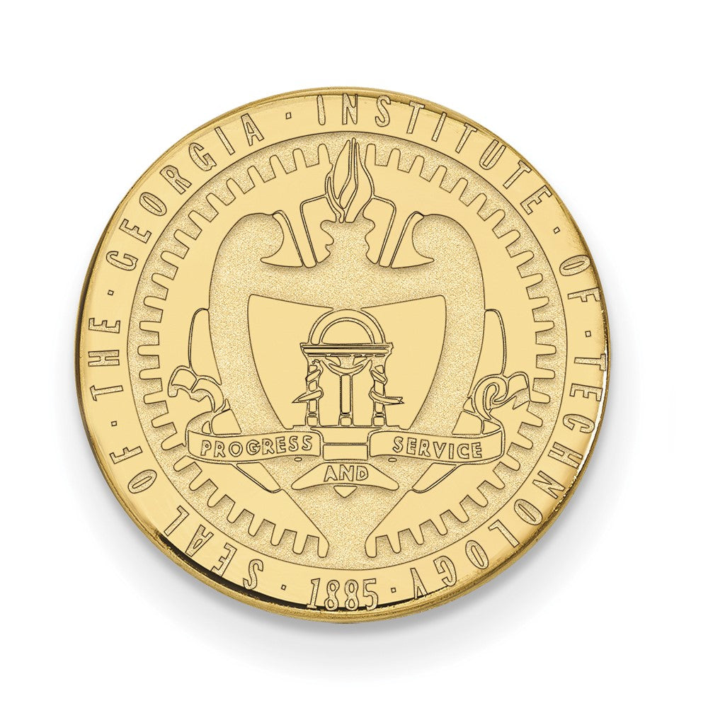 14K Yellow Gold Gold LogoArt Georgia Institute of Technology Crest Lapel Pin