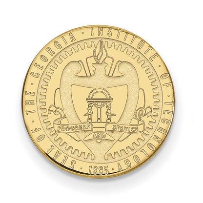 14K Yellow Gold Gold LogoArt Georgia Institute of Technology Crest Lapel Pin