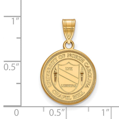14K Yellow Gold Logoart University Of North Carolina Medium Crest Pendant