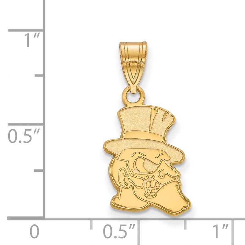 10K Yellow Gold Logoart Wake Forest University Demon Deacon Medium Pendant