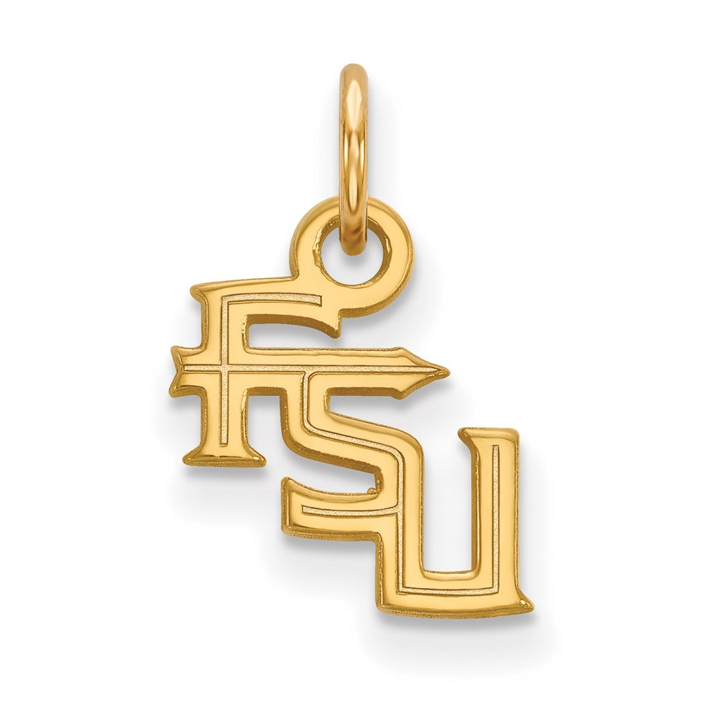 Gold Plated Sterling Silver Logoart Florida State University F S U Extra Small Pendant