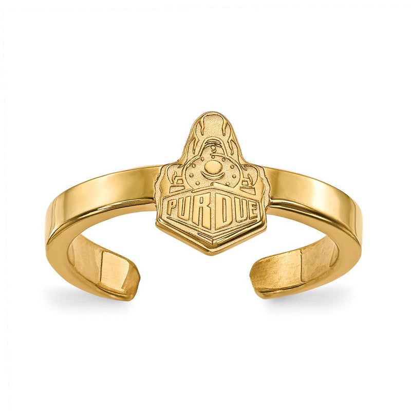 Gold Plated Sterling Silver Logoart Purdue University Boilermakers Train Logo Toe Ring