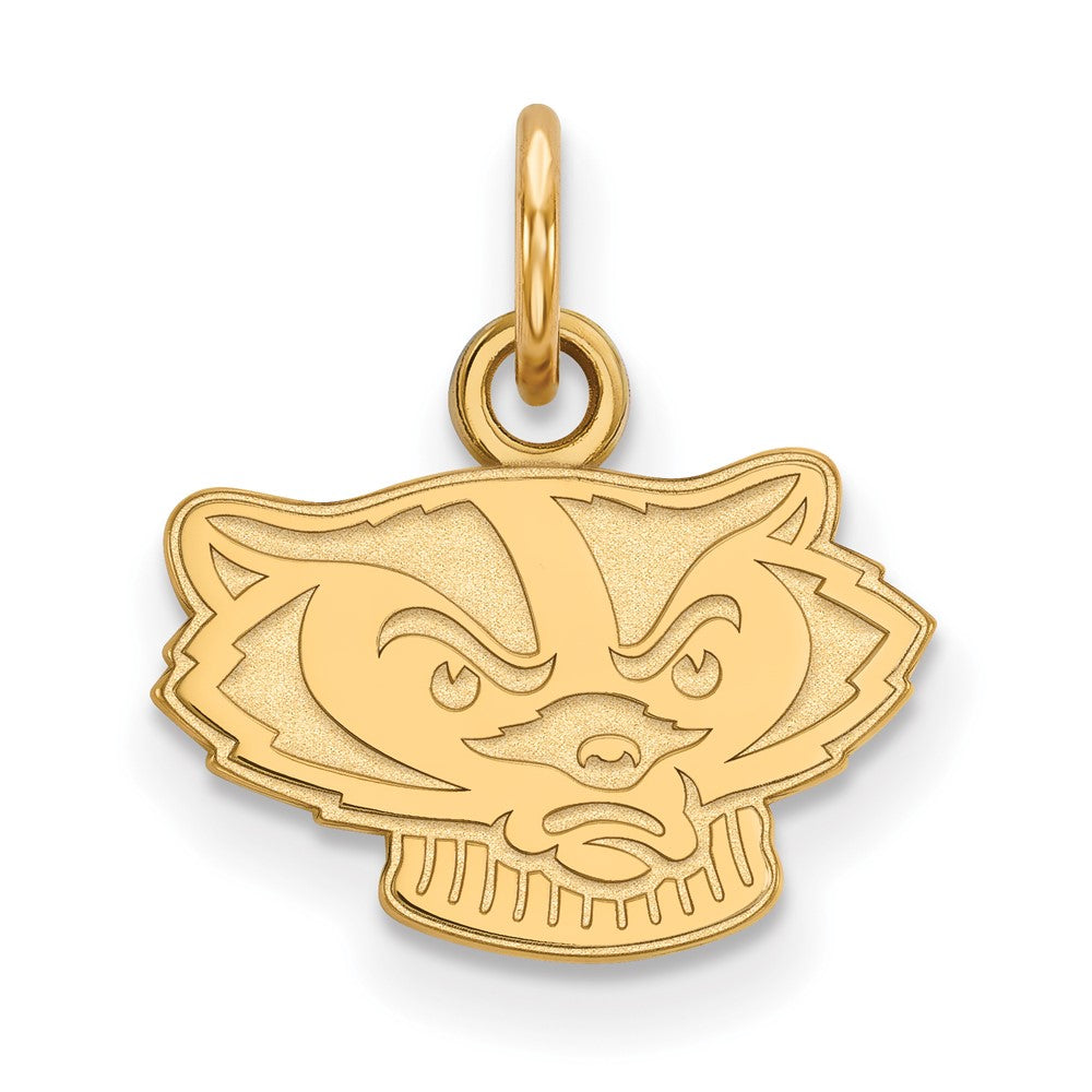 10K Yellow Gold Logoart University Of Wisconsin Badger Extra Small Pendant
