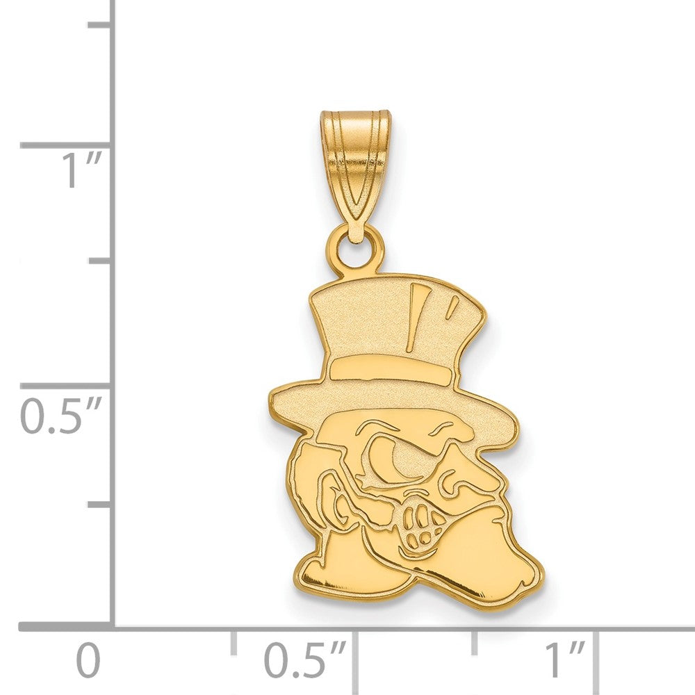14K Yellow Gold Logoart Wake Forest University Demon Deacon Large Pendant