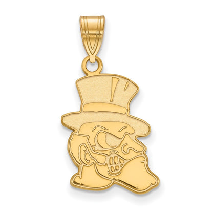14K Yellow Gold Logoart Wake Forest University Demon Deacon Large Pendant