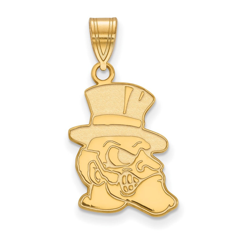 14K Yellow Gold Logoart Wake Forest University Demon Deacon Large Pendant