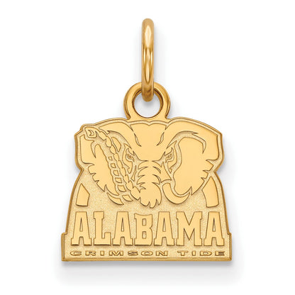 10K Yellow Gold Logoart University Of Alabama Elephant Extra Small Pendant