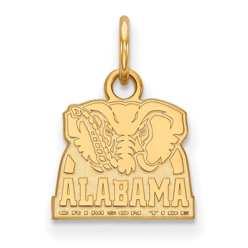 10K Yellow Gold Logoart University Of Alabama Elephant Extra Small Pendant