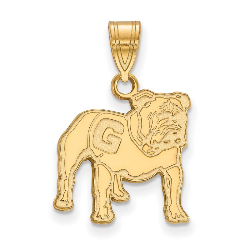 10K Yellow Gold Logoart University Of Georgia Bulldog Medium Pendant