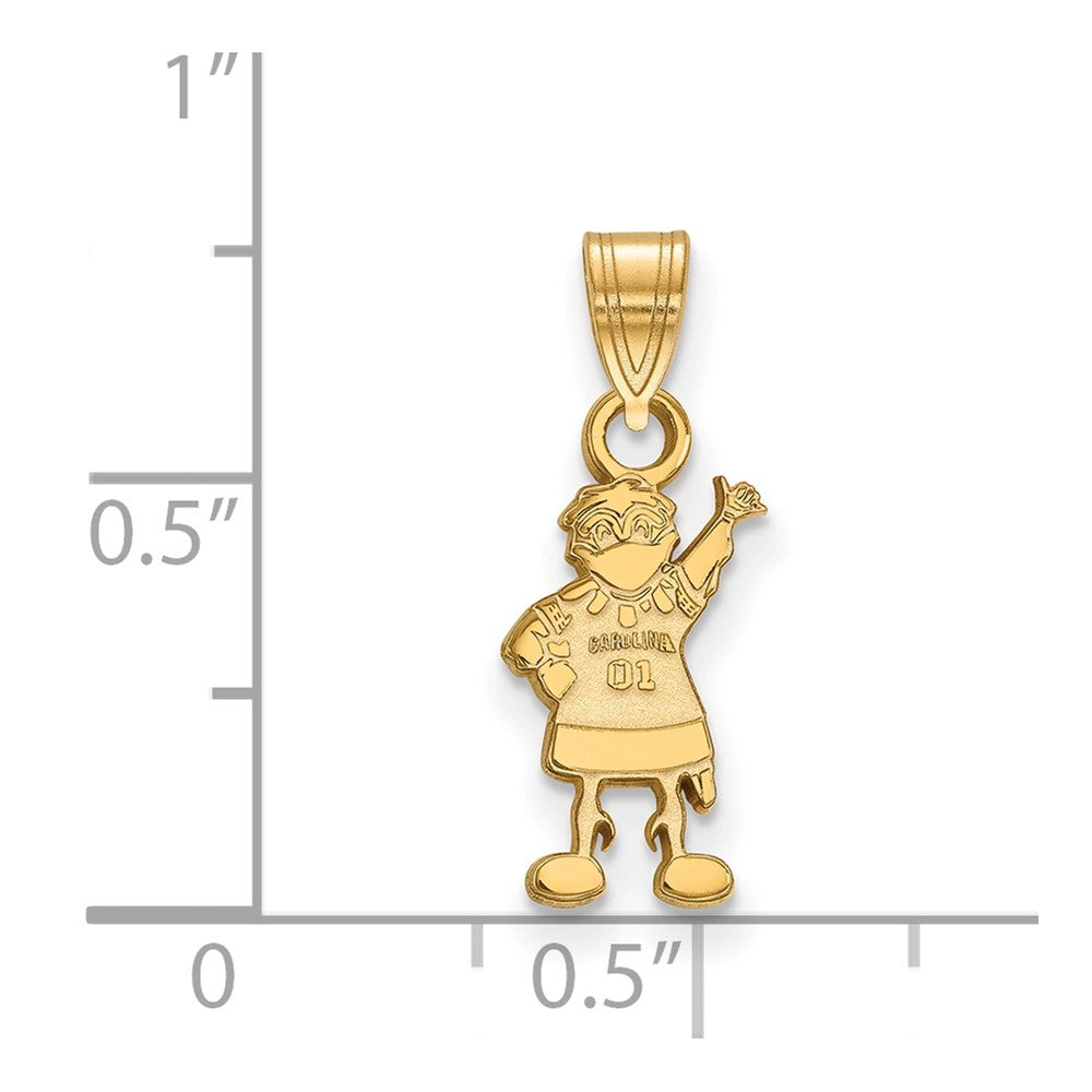 10K Yellow Gold Logoart University Of South Carolina Mascot Small Pendant