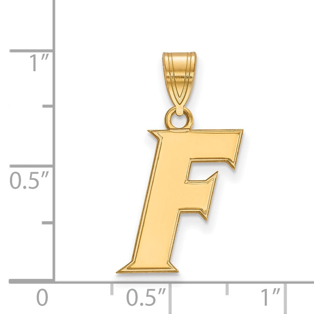 10K Yellow Gold Logoart University Of Florida Letter F Medium Pendant