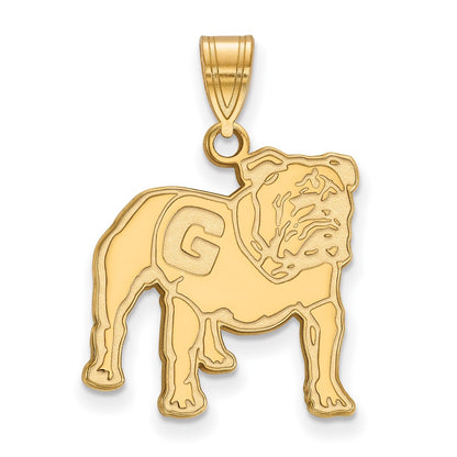 10K Yellow Gold Logoart University Of Georgia Bulldog Large Pendant